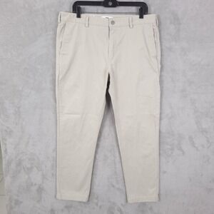 Spoke London Chino Pants Men's 36x28 Build B Sharps Classic Beige Preppy Trouser